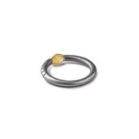 German Kabirski Thaia Yellow Sapphire Ring (Black Rhodium)