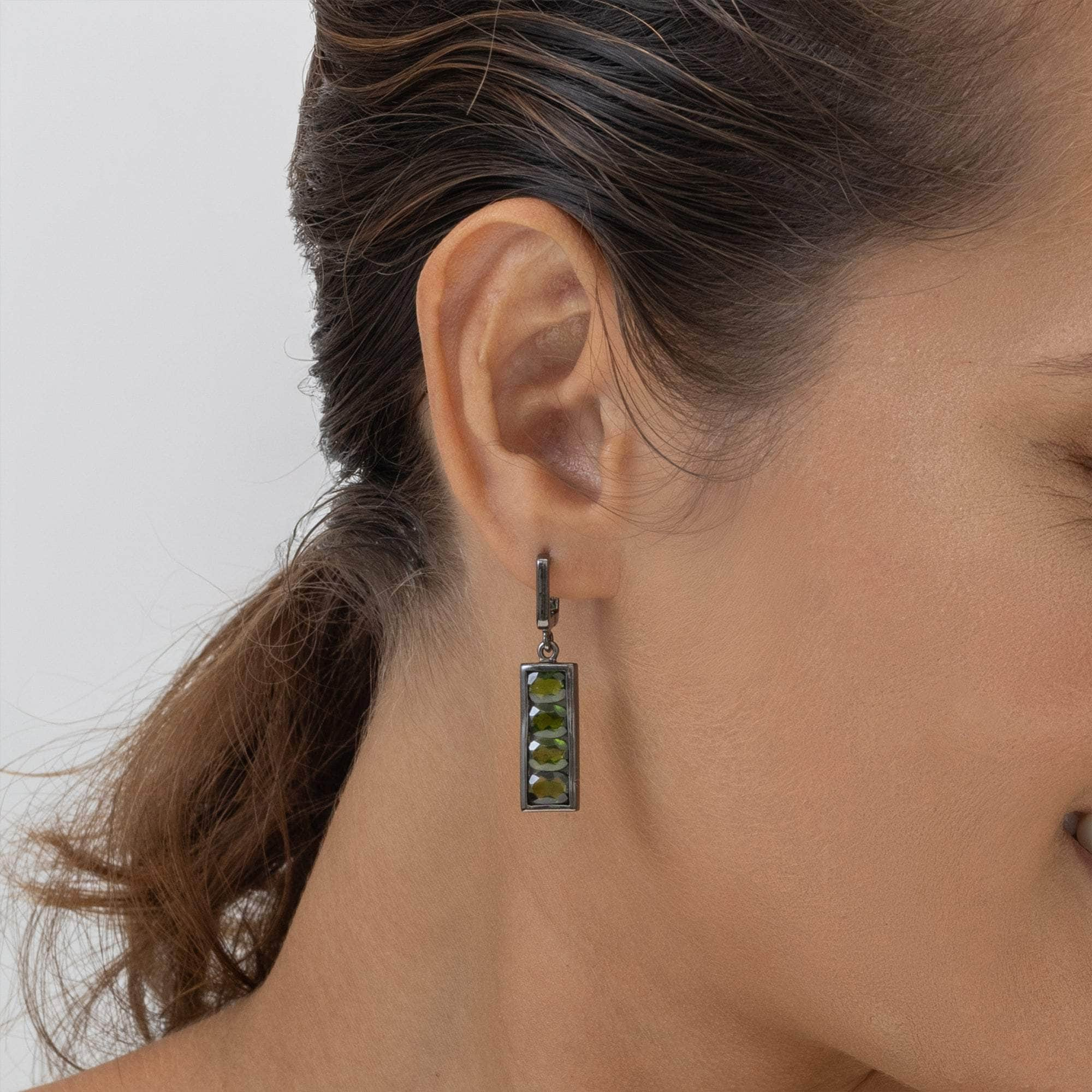 German Kabirski Canli Chrome Diopside Earrings