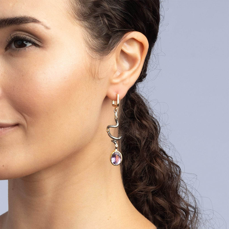 German Kabirski Unku Amethyst Earrings