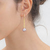 German Kabirski Gwen Purple Pearl and Orange and Yellow Sapphire Earrings (Gold 18K)