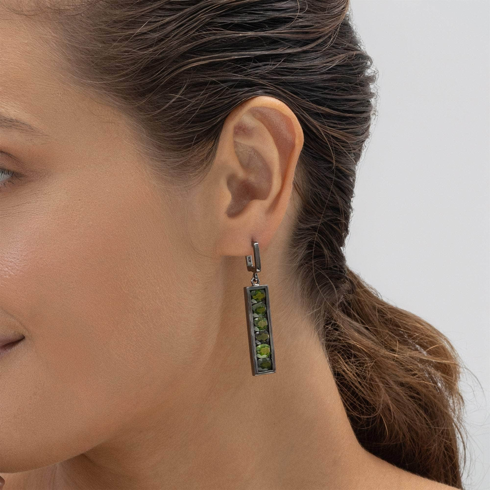 German Kabirski Canli Chrome Diopside Earrings