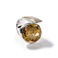 German Kabirski Juno Lemon Quartz and Mixed Sapphire Ring