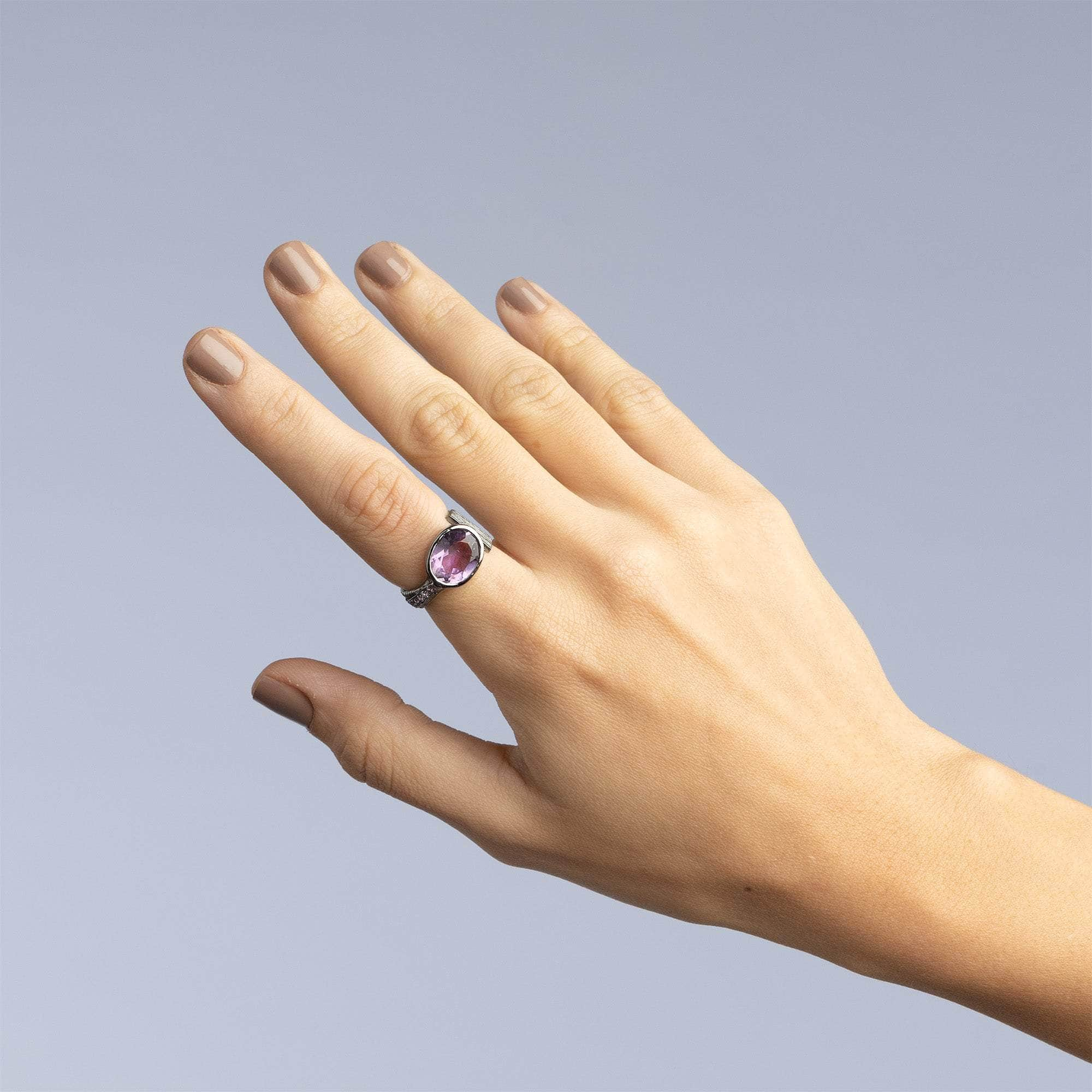 German Kabirski Sucellus Amethyst Ring