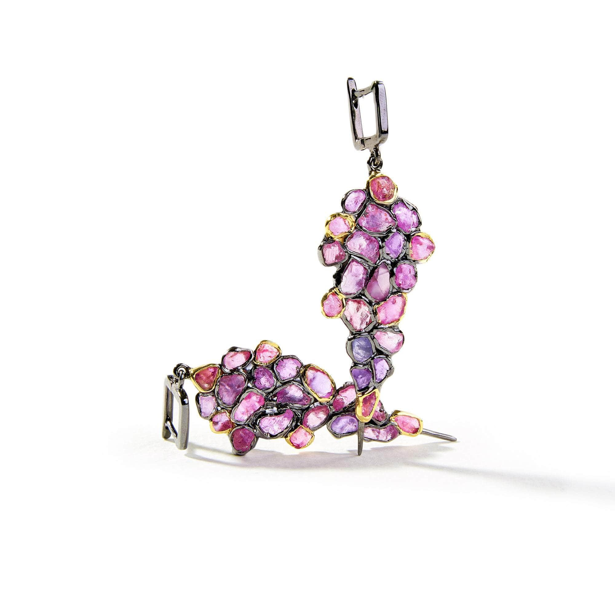 German Kabirski Rae Rough Pink Sapphire Earrings