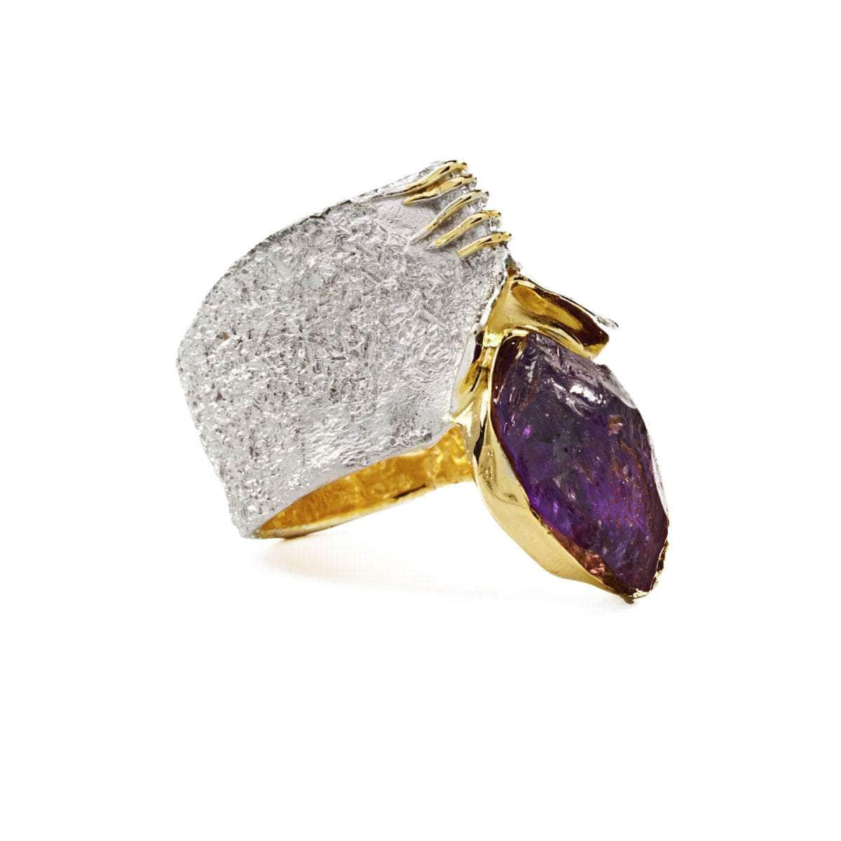 German Kabirski Corliss Amethyst Rough Ring