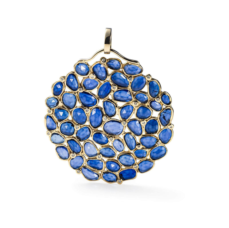 German Kabirski Ciano Sapphire and Diamond Pendant