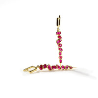 German Kabirski Lilium Rough Ruby Earrings