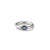 German Kabirski Ariadne Blue Sapphire Ring (White Rhodium)