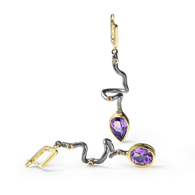 German Kabirski Unku Amethyst Earrings