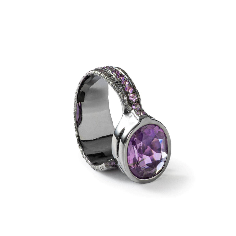 German Kabirski Sucellus Amethyst Ring