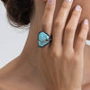 German Kabirski Lehaz Turquoise and Spinel Ring