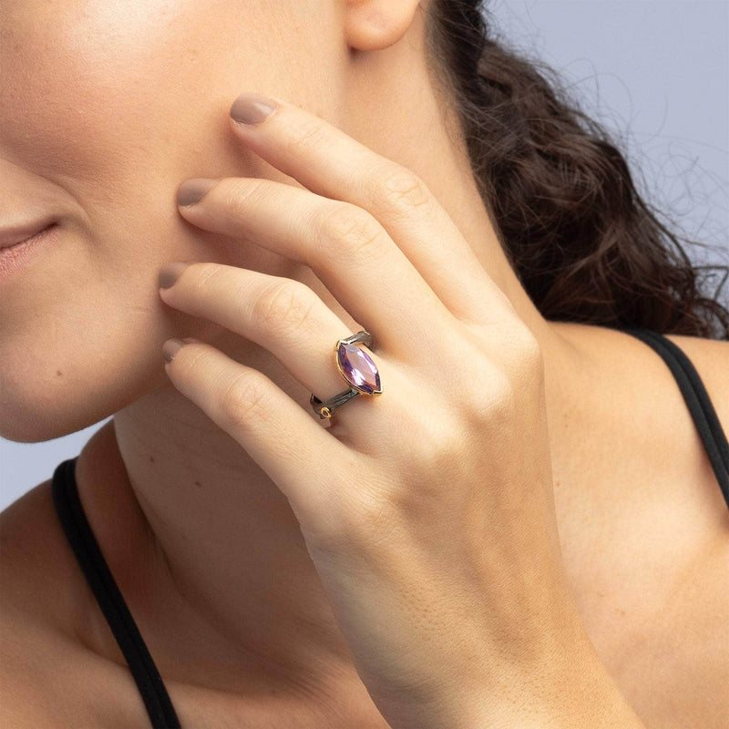 German Kabirski Dewi Amethyst Ring