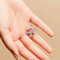 German Kabirski Alcina Ruby Pink Sapphire Silver Ring