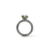 German Kabirski Zei Peridot Ring (Black Ruthenium)