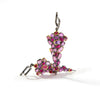 German Kabirski Wren Rough Pink Sapphire and Ruby Earrings