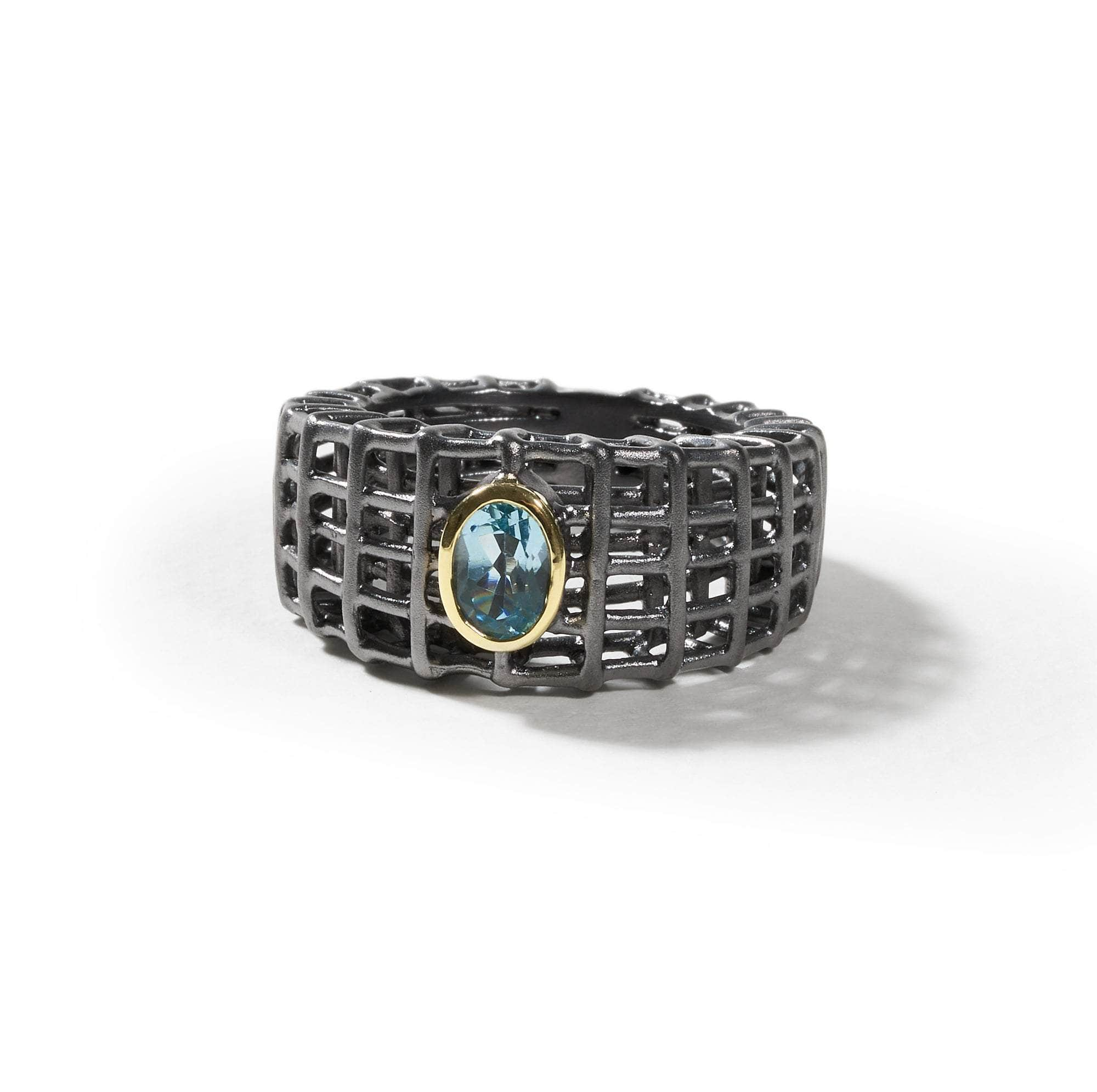 German Kabirski Grotel Blue Topaz Ring