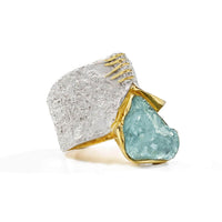 German Kabirski Corliss Aquamarine Rough Ring