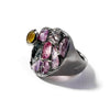 German Kabirski Moch Rough Pink Spinel and Yellow Sapphire Ring