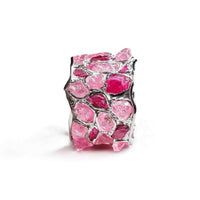 German Kabirski Alcina Ruby Pink Sapphire Silver Ring