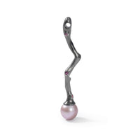 German Kabirski Linnie Purple Pearl and Rhodolite Pendant