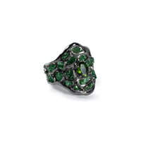 German Kabirski Tartini Chrome Diopside and Chrome Diopside Ring