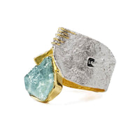 German Kabirski Corliss Aquamarine Rough Ring