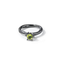 German Kabirski Zei Peridot Ring (Black Ruthenium)