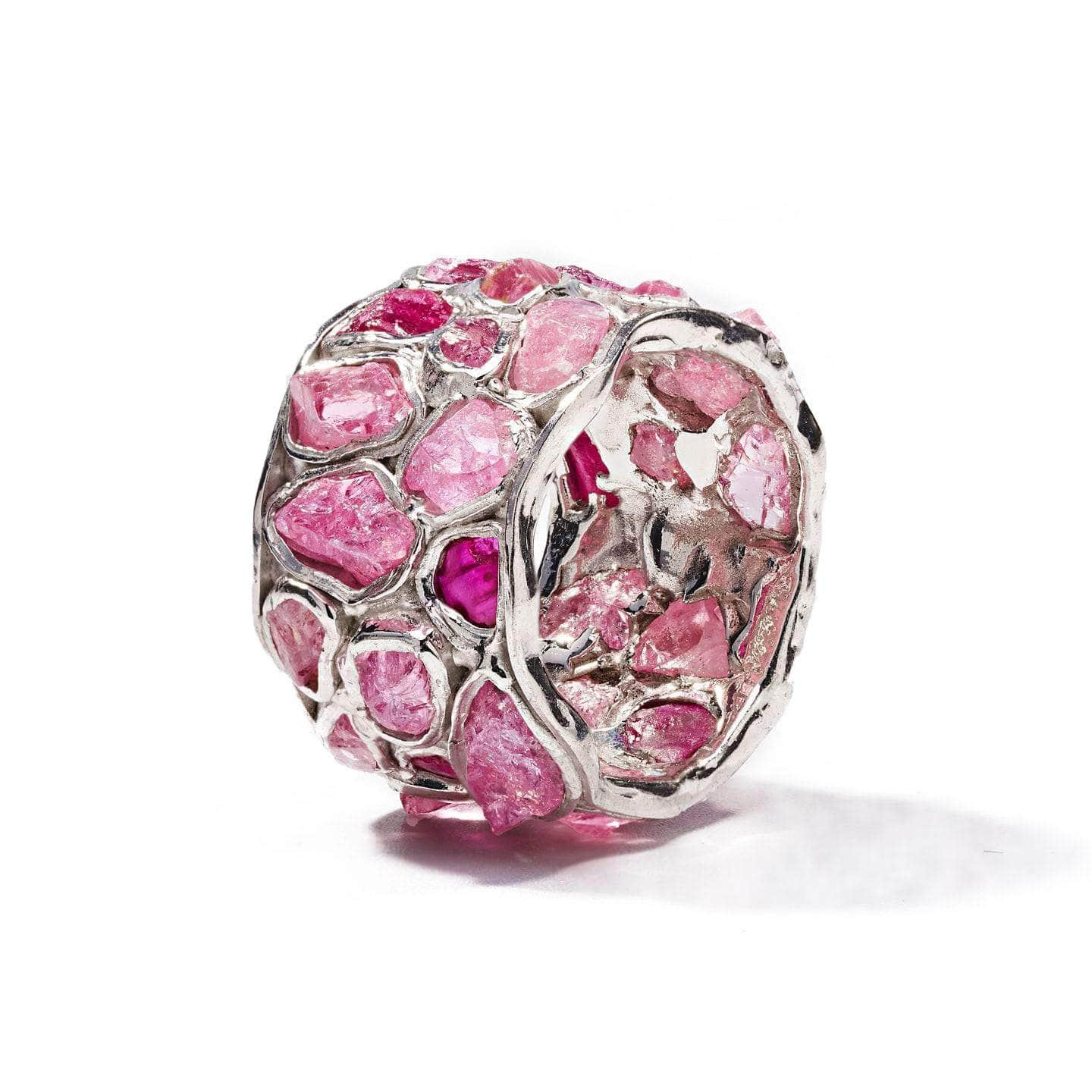 German Kabirski Alcina Ruby Pink Sapphire Silver Ring