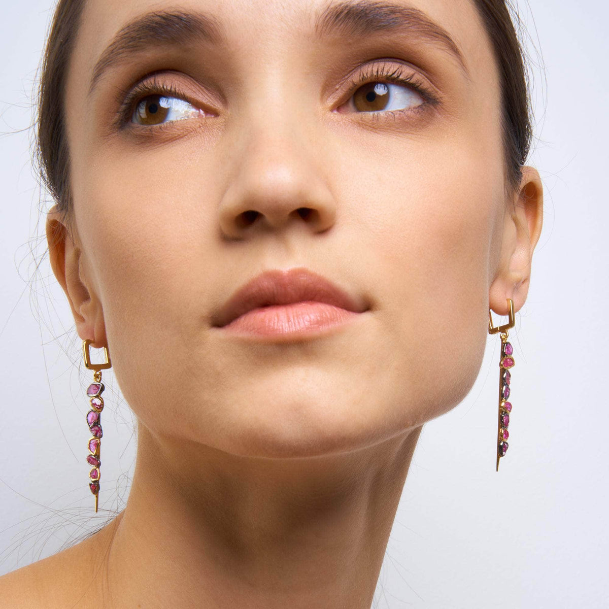 German Kabirski Elowen Rough Ruby Earrings