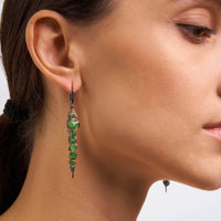 German Kabirski Vastra Rough Tsavorite Earrings