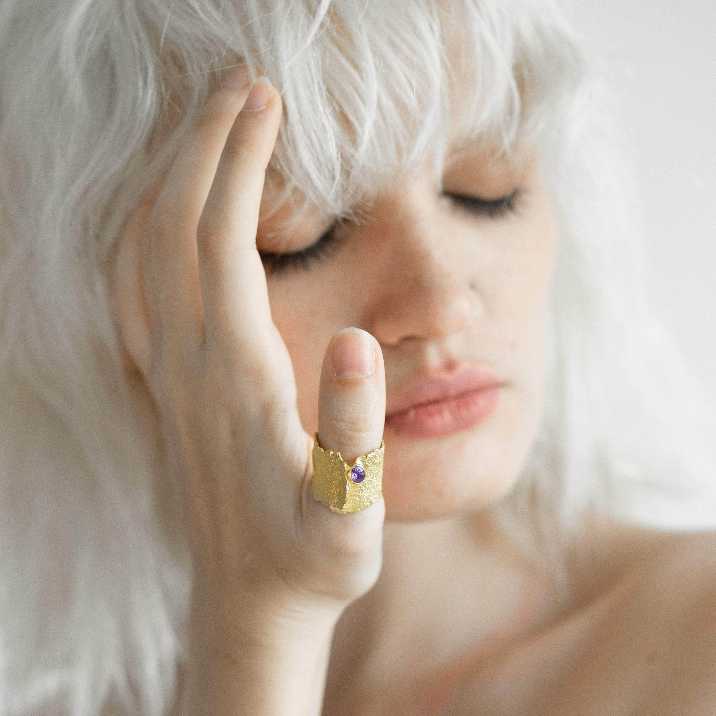 German Kabirski Otthild Amethyst Ring