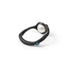 German Kabirski Lalin White Pearl and London Blue Topaz Ring (Black Anthracite)