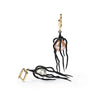 German Kabirski Fionn White and Orange Pearl Earrings (Black Anthracite and Gold 18K)