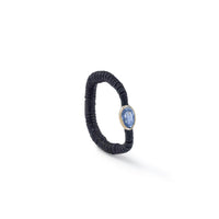 German Kabirski Aswa Blue Sapphire Ring (Black Anthracite)