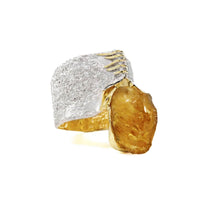 German Kabirski Corliss Citrine Rough Ring