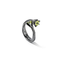 German Kabirski Eowyn Peridot Ring (Black Ruthenium)