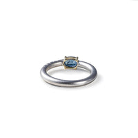 German Kabirski Nabu Blue Sapphire Ring (White Rhodium)