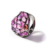 German Kabirski Ness Ruby Rough and Pink Sapphire Ring