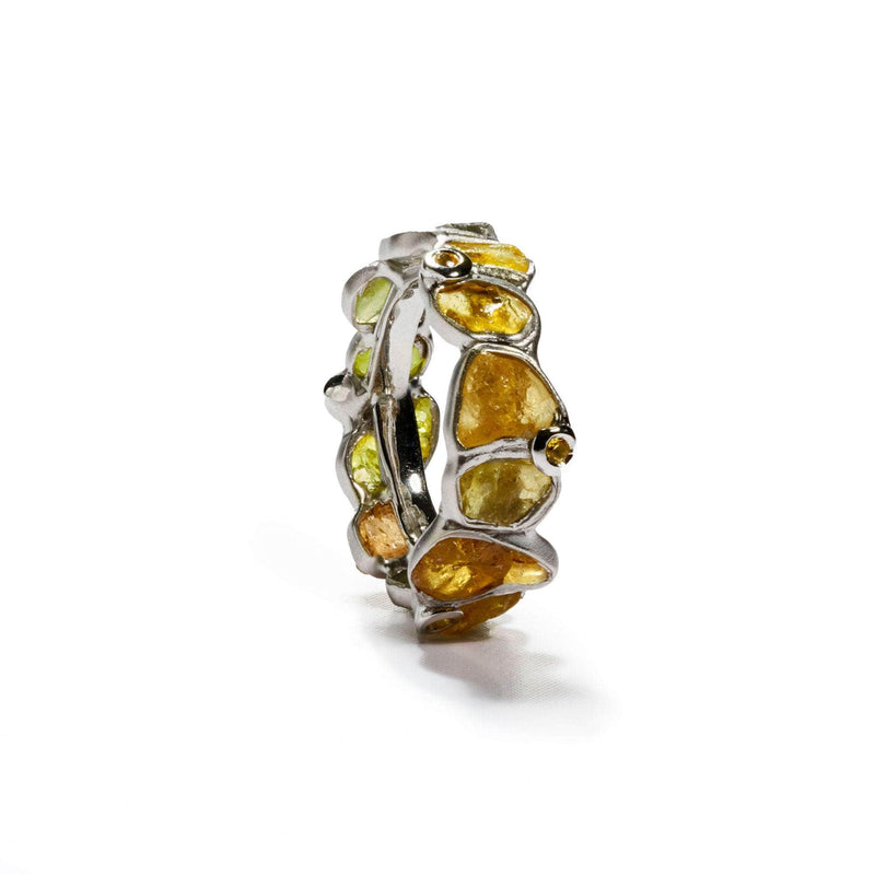 German Kabirski Delos Chrysoberyl and Yellow Sapphire Ring