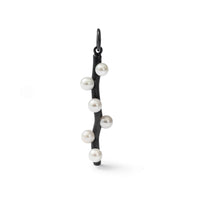 German Kabirski Kralen White Micro Pearl Pendant (Black Anthracite)