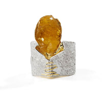 German Kabirski Corliss Citrine Rough Ring