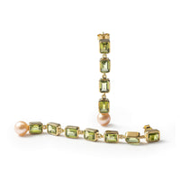 German Kabirski Vera Peridot and Pearl Earrings