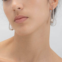 German Kabirski Wen White Pearl Earrings (White Rhodium)