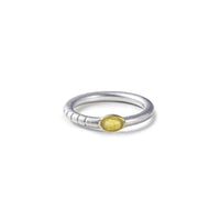 German Kabirski Thaia Yellow Sapphire Ring (White Rhodium)