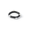 German Kabirski Anahita White Micro Pearl Ring (Black Anthracite)