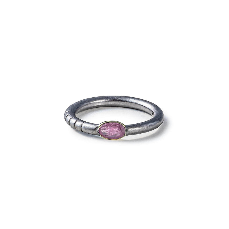 German Kabirski Musa Pink Sapphire Ring (Black Rhodium)