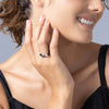 German Kabirski Anahita White Micro Pearl Ring (Black Anthracite)