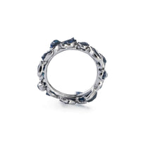 German Kabirski Livia Sapphire Ring (Black Rhodium)