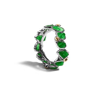 German Kabirski Delos Tsavorite and Peridot Ring