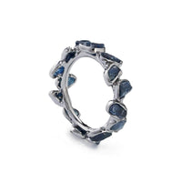 German Kabirski Livia Sapphire Ring (Black Rhodium)